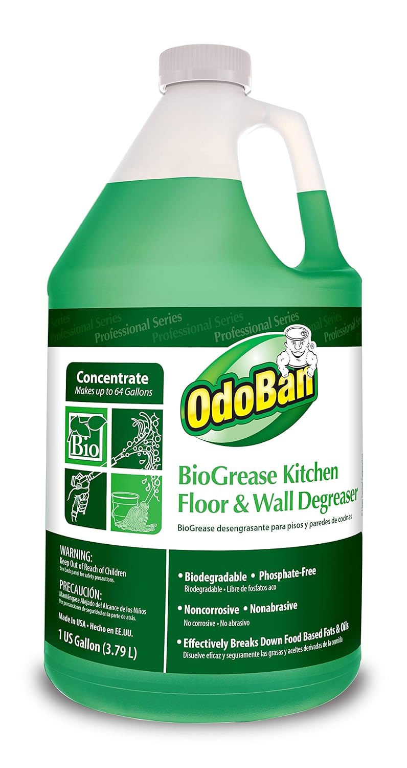 OdoBan 929162G BioGrease Kitchen Floor and Wall Degreaser Concentrate