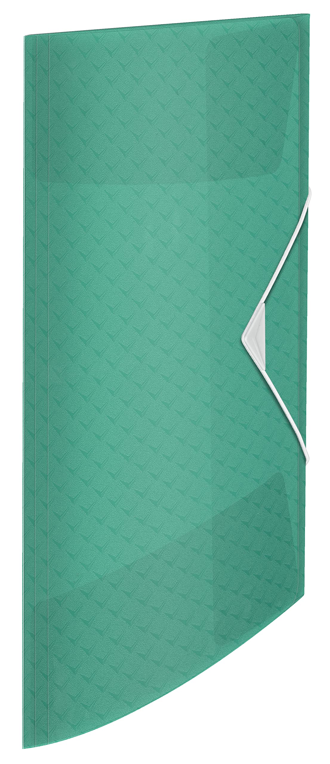 Esselte 3-Flap Plastic Folder, Holds 150 Sheets of Paper, A4, Document Storage Organiser, Home/Office, Embossed Pattern, Colour'Breeze Range, Green, 626223