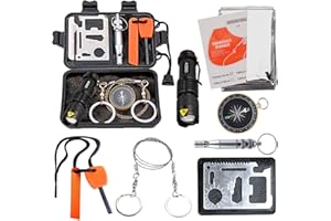 EMDMAK Survival Kit Outdoor Emergency Gear Kit for Camping Hiking Travelling or Adventures