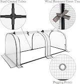 Christow Grow Tunnel Cloche 1.3m - 2 Section Poly Tunnel Greenhouse view 5