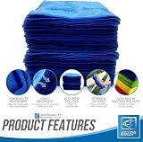 TDBS Microfiber Cleaning Cloth 40x40cm Large Blue 20 Pack Super Absorbent view 5