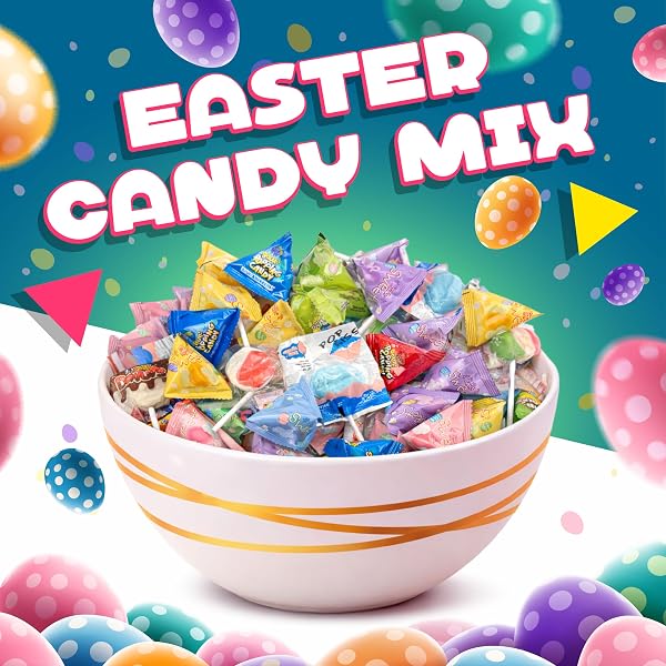 EASTER CANDY | 2 POUND BAG | EASTER CANDY INDIVIDUALLY WRAPPED | CANDY FOR EASTER EGGS | LOLLIPOPS, POPPING ROCKS, DUCKS, CHICKS AND BUNNIES | PARTY FAVORS