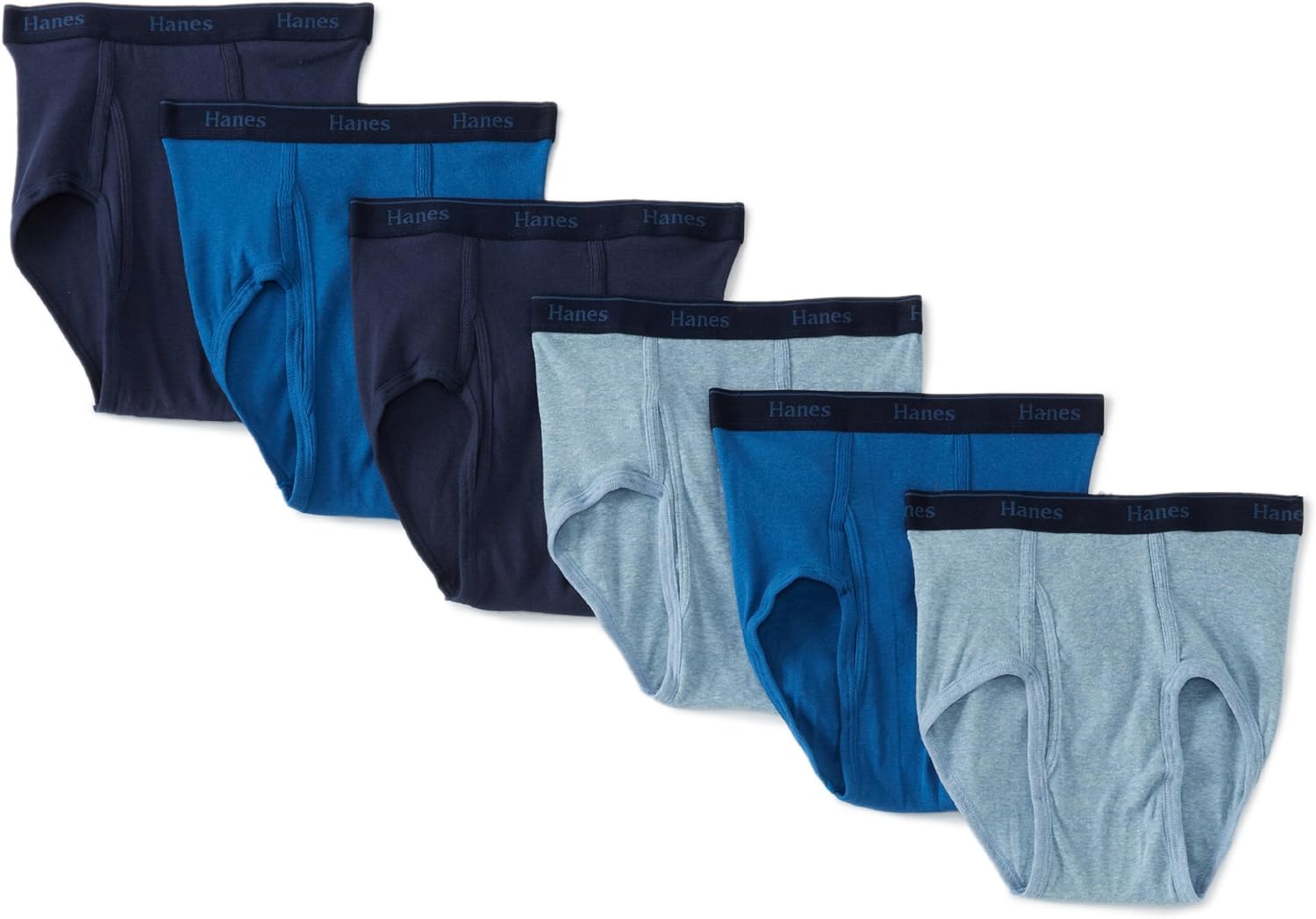 Hanes Ultimate Mens 6Pack Classics FullCut Brief Briefs Clothing