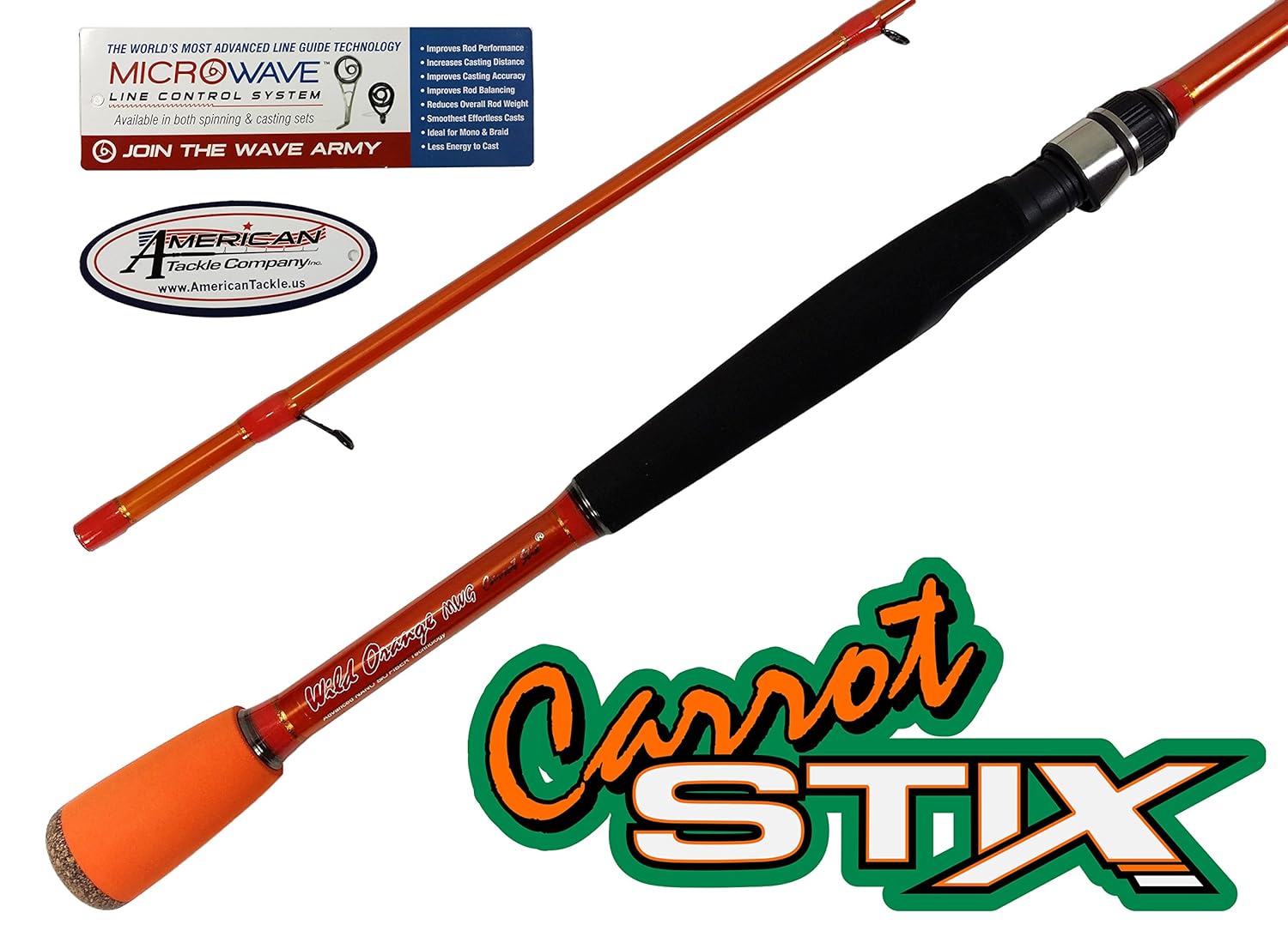 COLLAPSIBLE 2 Piece Carrot Stix SPINNING Wild Wild Orange
