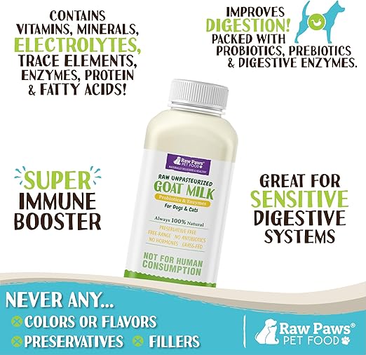 pasteurized goat milk for dogs