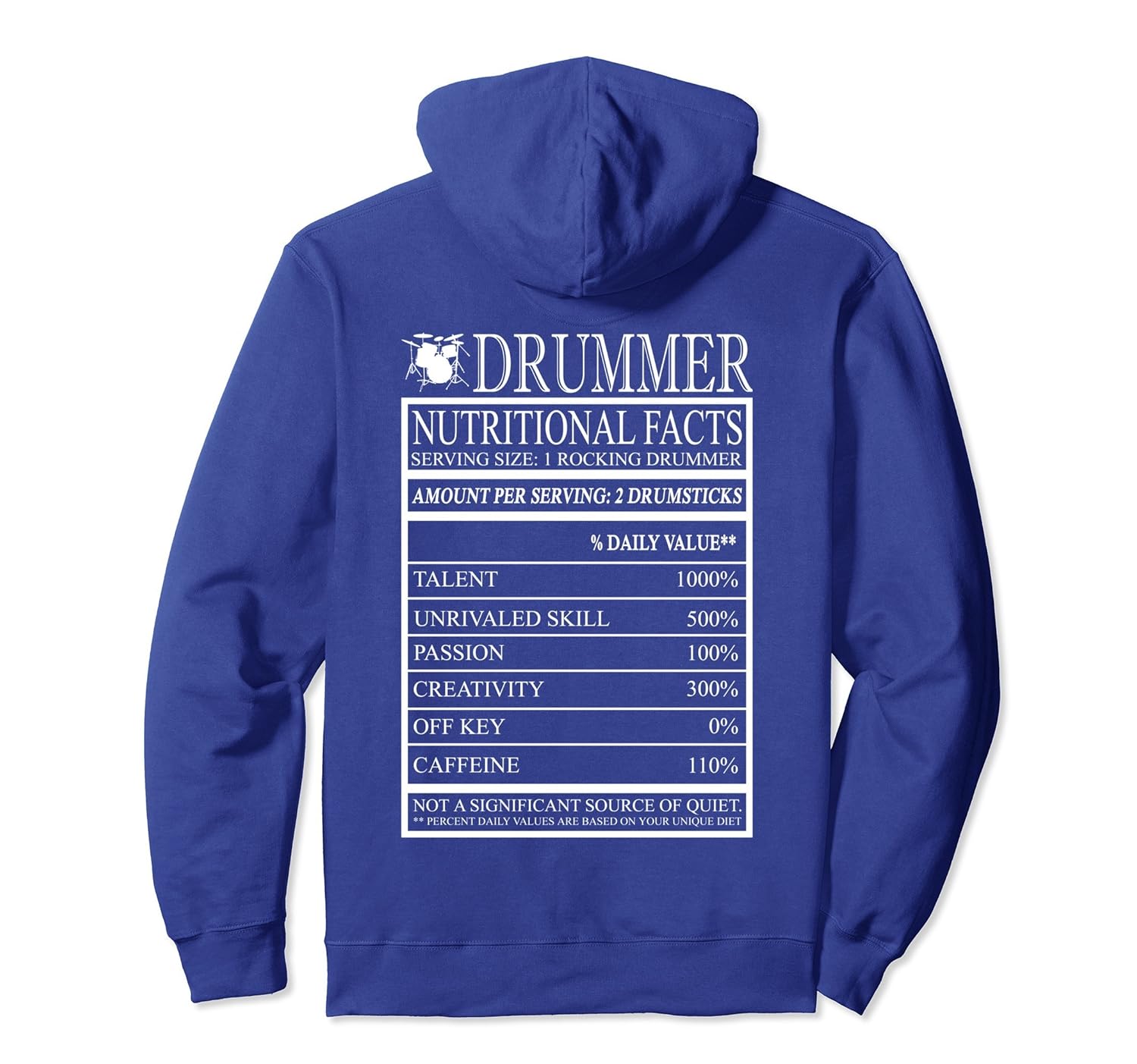 Drummer Nutritional Facts Pullover Hoodie-anz