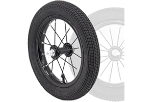 EIRONA 12 Inch Kids Bike Front Wheels Replacement with Solid Air Rubber Tire and Inner Tube, Bicycle Bike Wheels Don't Fit with Huffy Bike