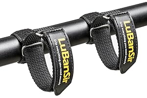 LuBanSir 4 Pack Shovel Holder for Roof Rack, 12" Adjustable Hook and Loop Straps for Mounting Tools and Equipment 0.86” to 2” in Diameter