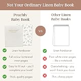 Peachly Unisex Memory Book Minimalist First Year Keepsake Olive Linen view 7