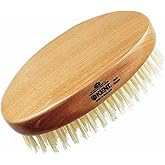 Kent BB Military Wave Hair Brush - 100% Natural Boar Bristle, Scalp Brush for Men's Grooming, Thinning Hair, Mustache and Beard Brush for Men Made in England"