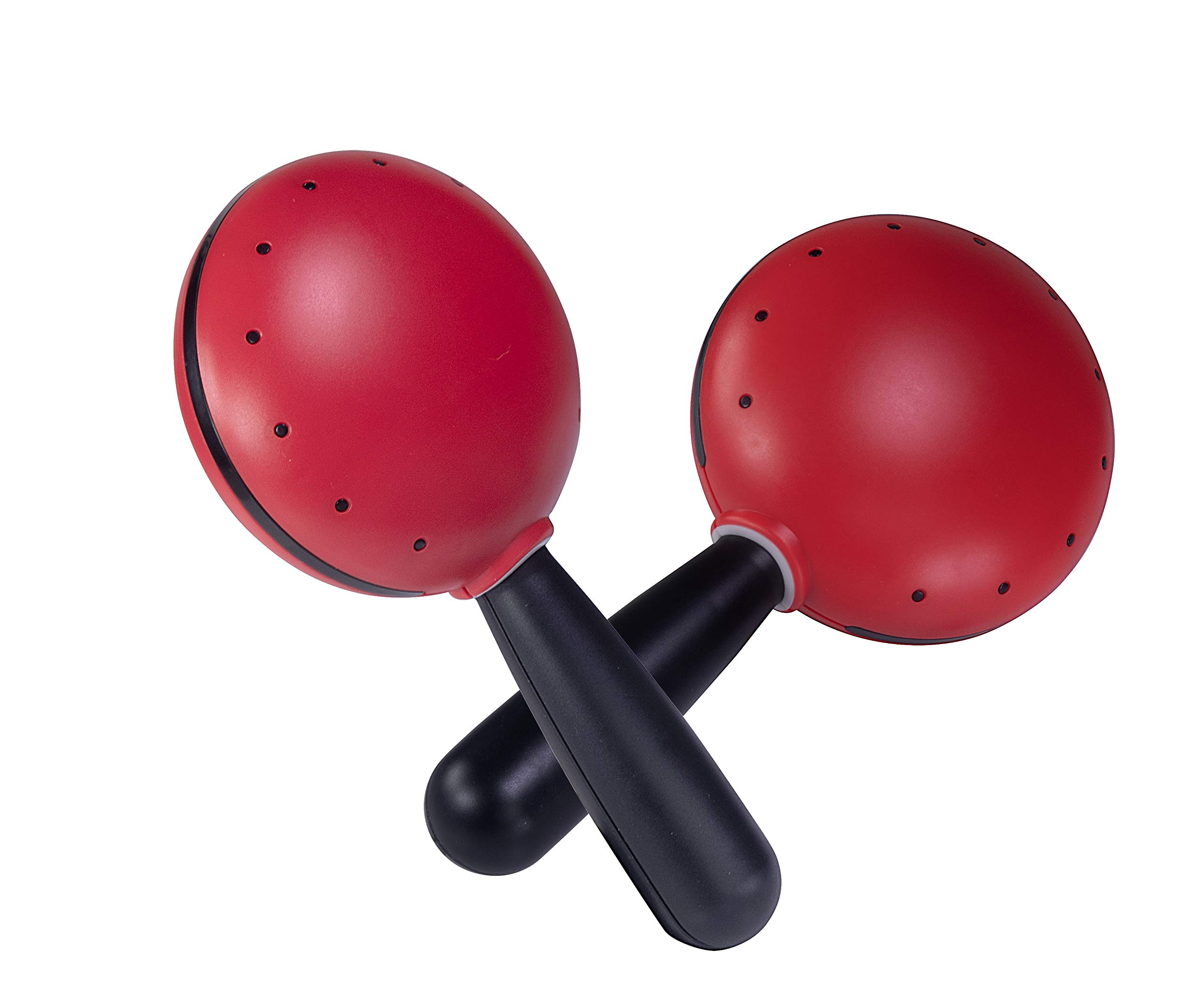 Halilit Hi-Lo Maracas (Pair). High-end Hand Shaker Percussion Musical Instrument. Percussionists of All Levels. Teens & Adults. Built to Last (Red)