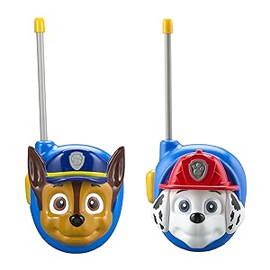 Paw Patrol New Walkie Talkies - Set of 2 Kids Walkie Talkies Chase and Marshall – Excellent Walkie Talkies for Toddlers