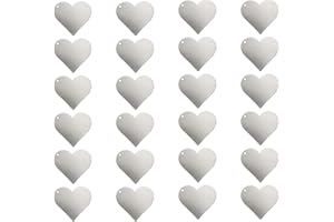 ImpressArt - Premium Metal Stamping Blanks for Metal Stamping and Jewelry Making (24 Pack) (3/4" Heart w/Hole, Aluminum)