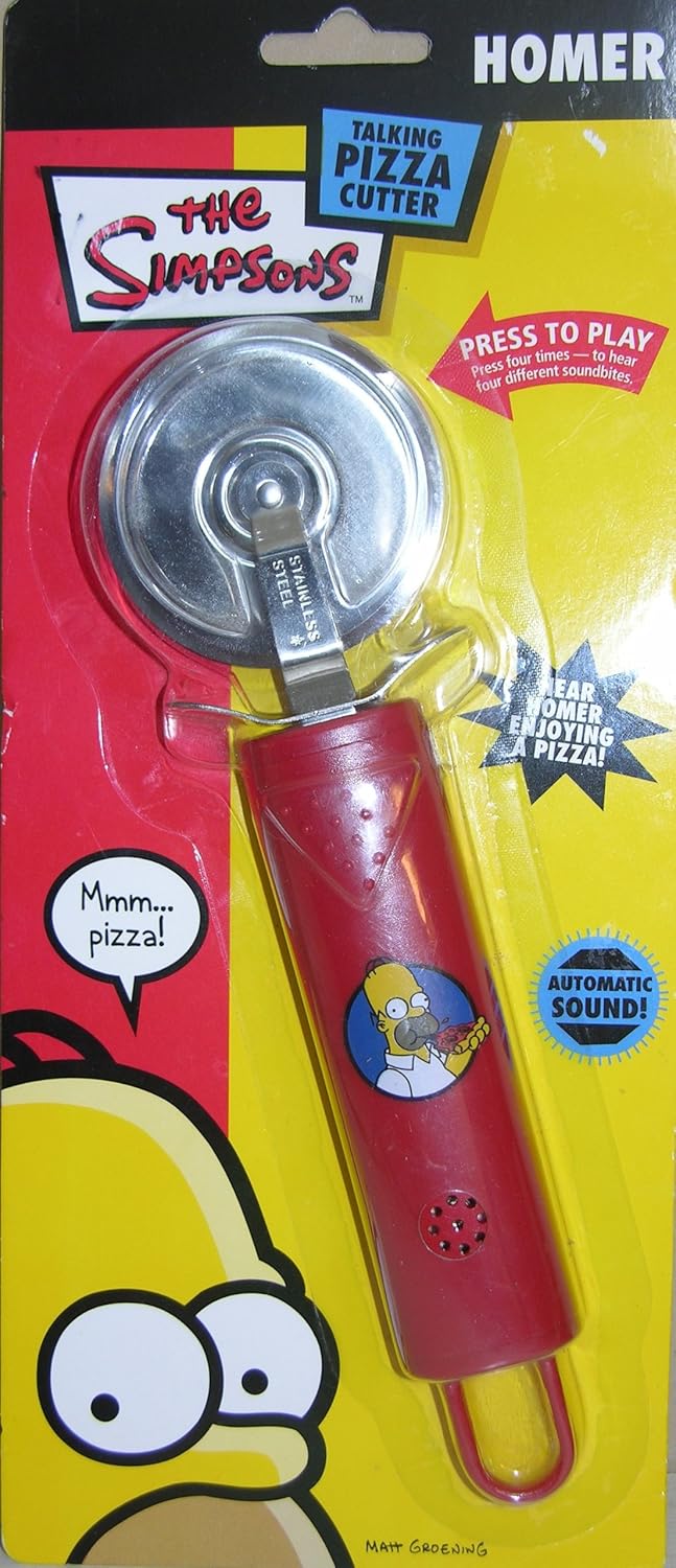 Amazon Com Homer Simpson Talking Pizza Cutter Kitchen Dining