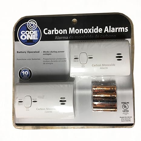 Kidde KN-COB-B-LPM Battery Operated Carbon Monoxide Alarm, 2-Pack