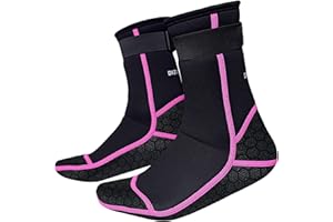 Dizokizo 3mm Neoprene Water Socks, Anti-Slip Wetsuit Booties for Sand Proof Beach Volleyball, Scuba Diving Surfing Kayaking