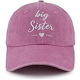 Big Sister Hat for Girls Ages 3-10, Gifts for New Sis, Cute Adjustable Embroidery Cotton Toddler Kids Child Baseball Cap