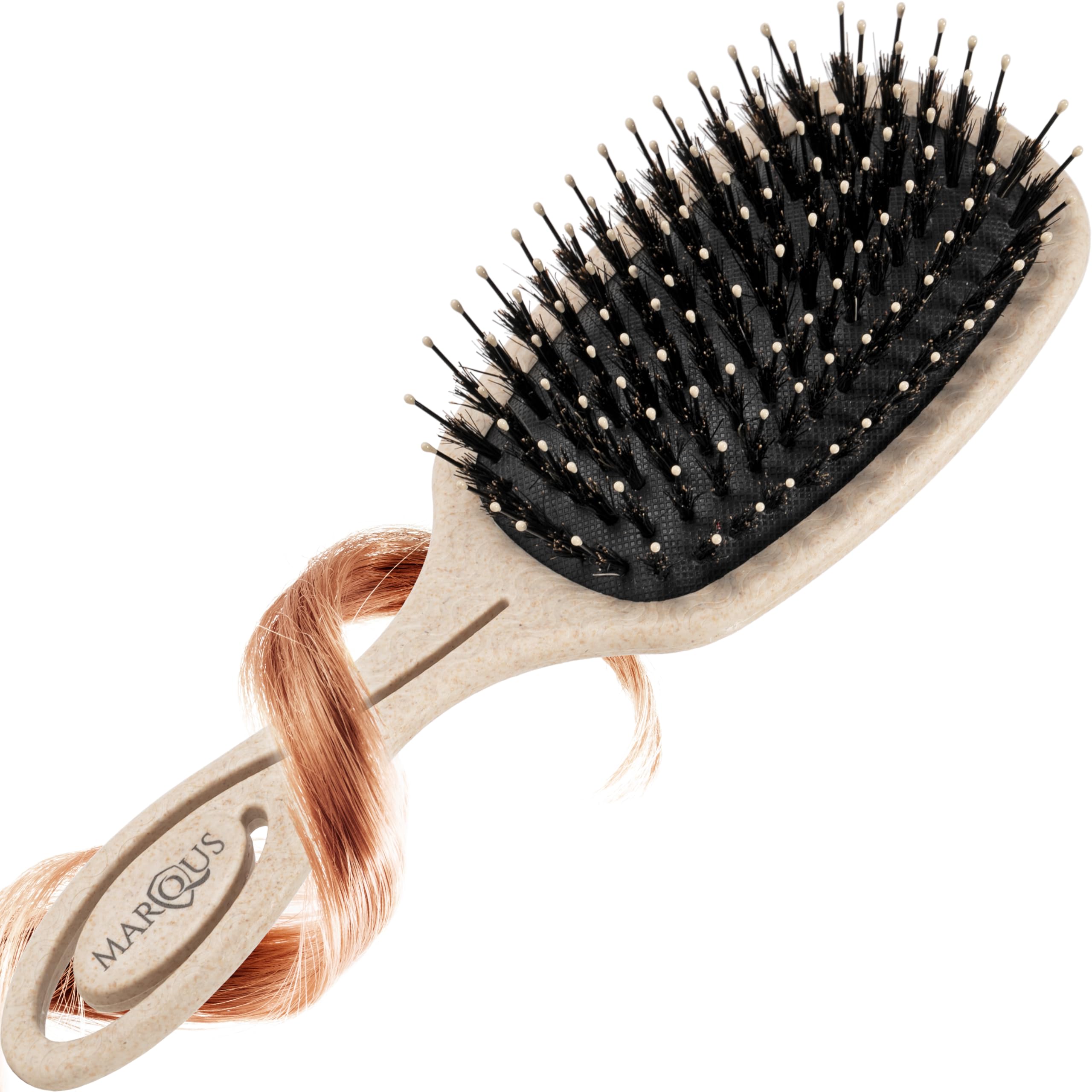MarQus -Boar Bristle Hair Brush - Paddle Brush for Every Hair Type with Even More Bristles - Tangle-Free Hair Brush Women