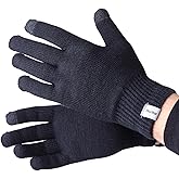 Pure Athlete Wool Ski Glove Liner with Touch Screen Technology – Premium Merino Wool Winter Gloves for Skiing, Cold Weather