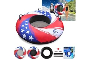 XGeek 44" Heavy Duty River Tube and Snow Tube Set,River Floats for Adults,River Run and Snow Run for Tubing and Snowing