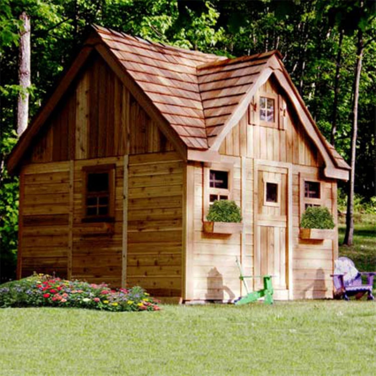 Amazon Com Outdoor Living Today Laurens Cottage With 4 Functional Windows And Dutch Door Toys Games