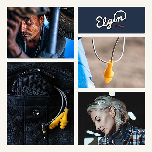 Elgin Ruckus Earplug Earbuds OSHA Compliant Noise Reduction in