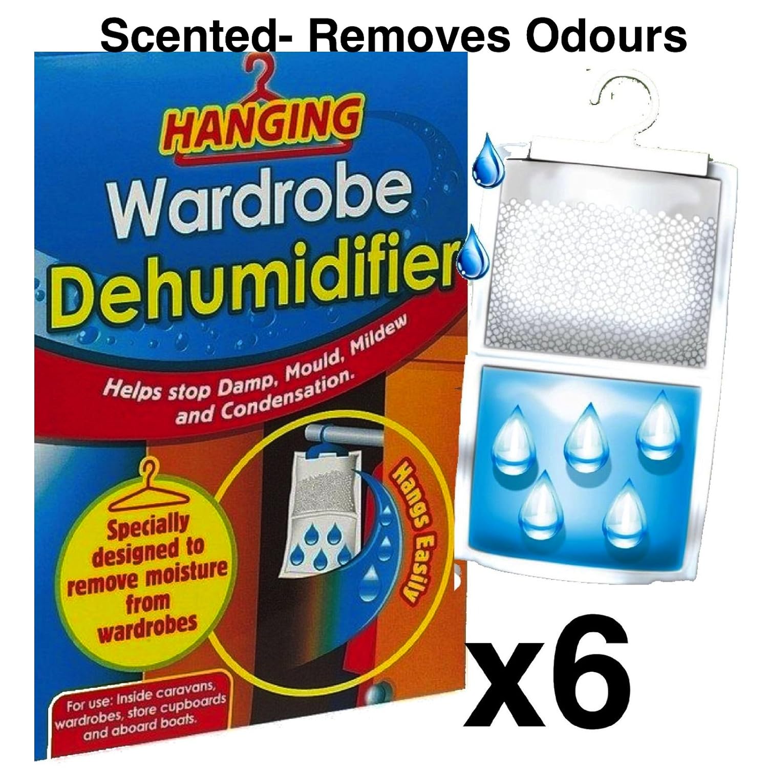 6 x Wardrobe Dehumidifier Hanging Wardrobe Dehumidifier Ideal to stop