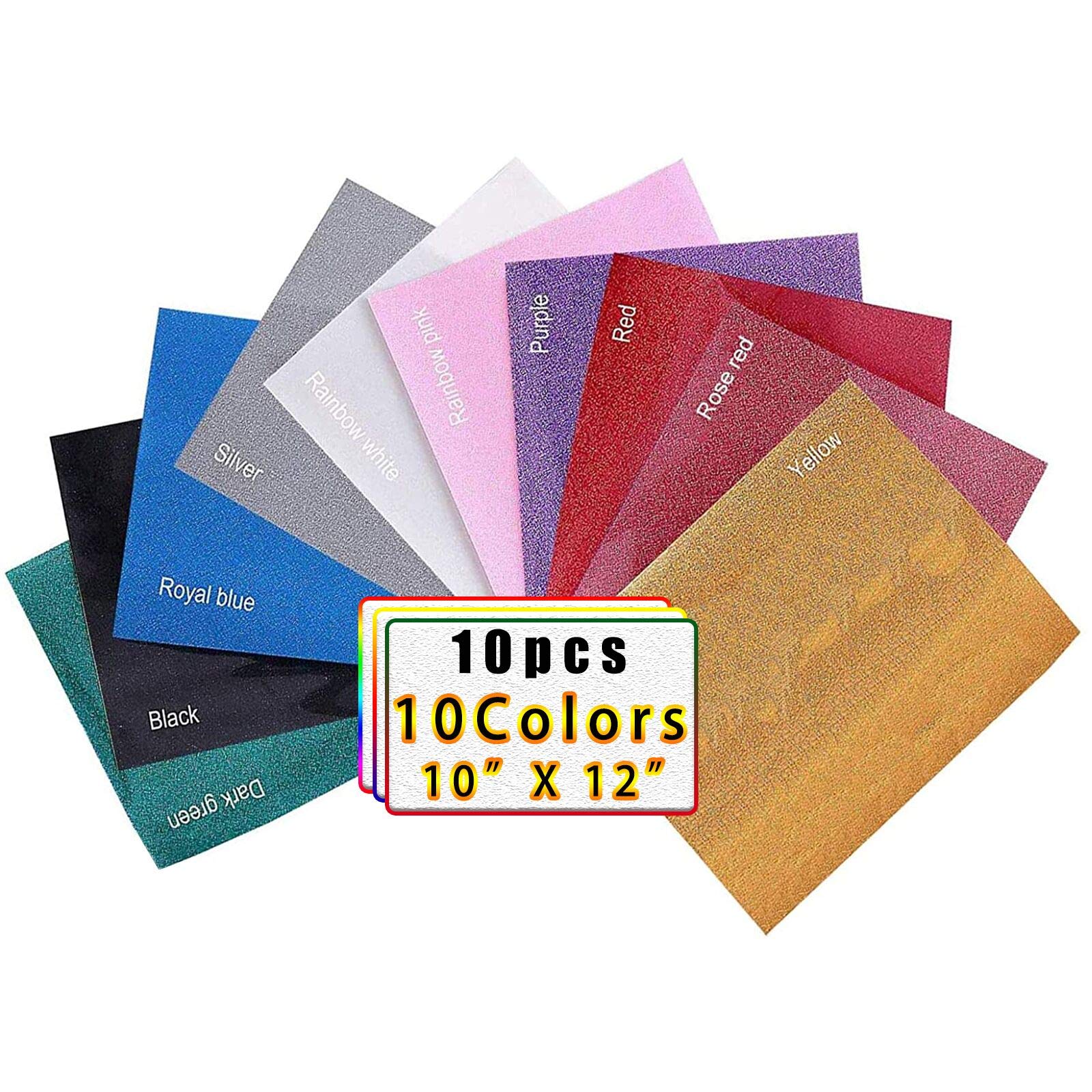 thumbnail image 2 of 20 Pack Heat Transfer Vinyl Sheets – 12x8 Inch Iron-On HTV For T-Shirts, Hats & DIY Crafts 2 of 14