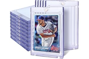 Kitoyz 24 ct Magnetic Card Holder for Trading Cards, 35PT Baseball Card Case Magnet Toploaders Sports Card Protectors with UV Protection Fit for TCG, MTG, Football Cards