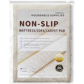 Foboull Mattress Slide Stopper and Gripper,Slip Mattress Grip Pads,Non slip mattress pad,Keep Bed and Topper Pad from Sliding for Sofa, Couch, Chair Cushion, Mattresses, Easy Trim, Slip Resistant-Twin
