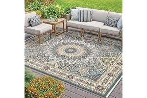 Outdoor Rug Patio Rug, Outdoor Carpet for Patio Various Sizes, Crystal Velvet Fabric Outside Rug Not Hide Dust, Thickened Wea
