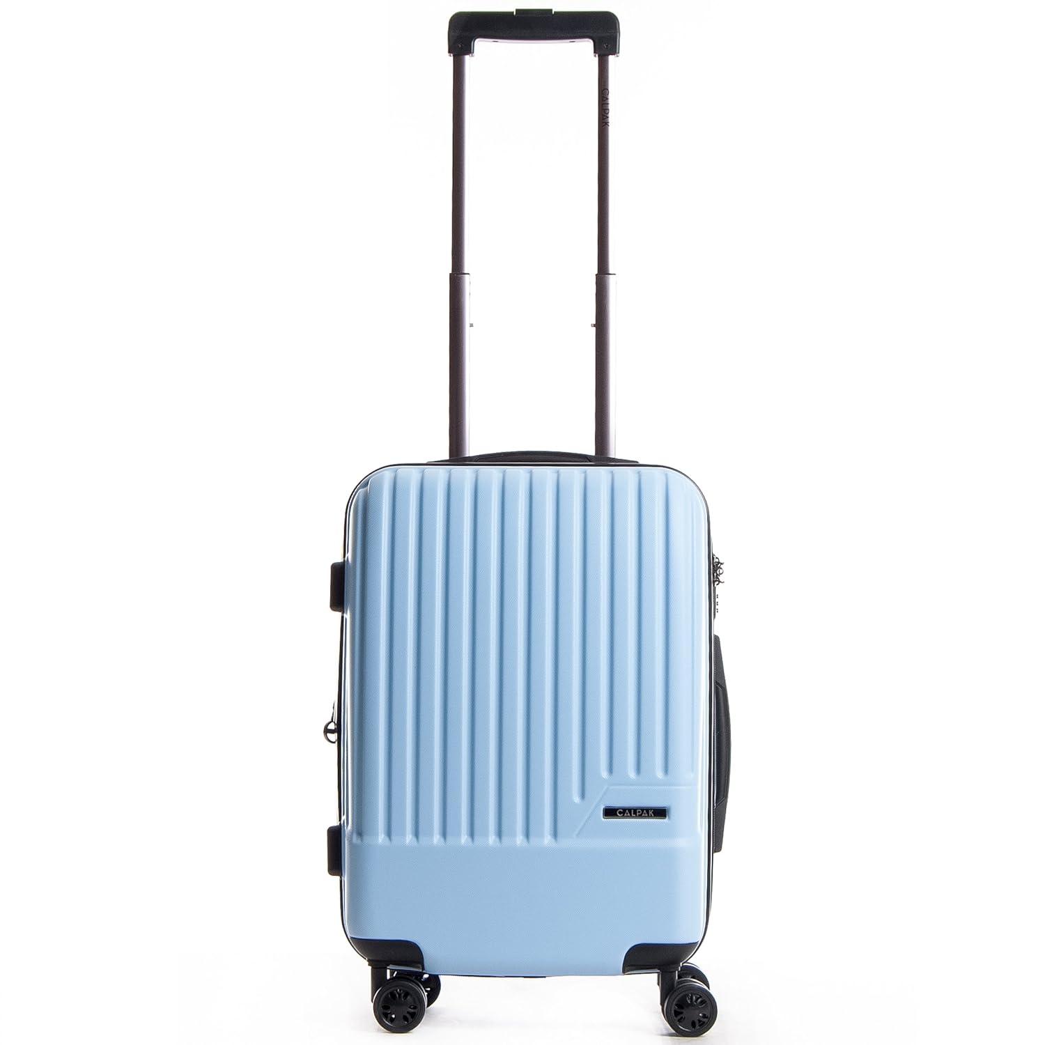 calpak light blue luggage