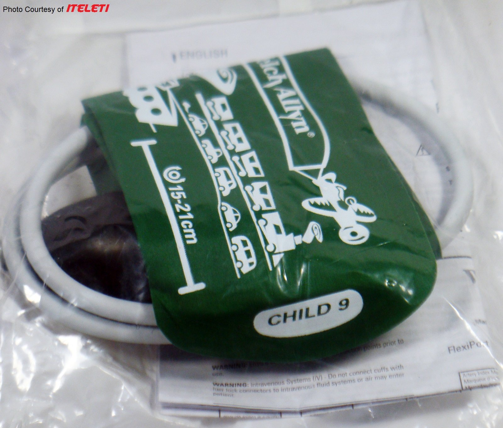 Welch Allyn Cuff Blood Pressure FlexiPort Size 9 15-21cm LF Child 2 Tube EaPart No. REUSE-09-2BV