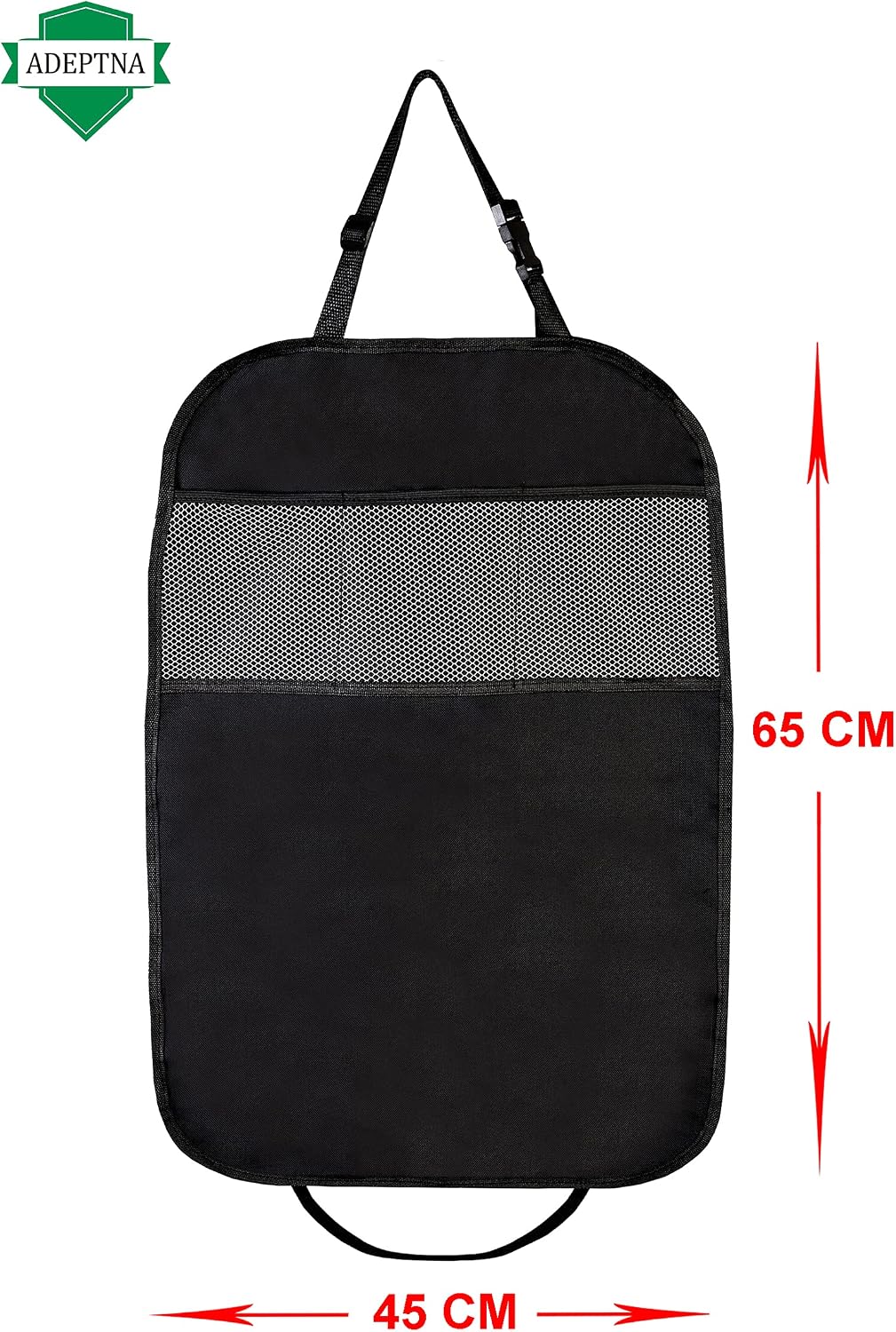ADEPTNA ® 2 Pack Car Organizers Kick Mat Car Seat Protector Cover 3 Mesh Pockets Toy Storage Organiser Kids - Image 5