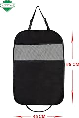 ADEPTNA Car Organizer Kick Mat 2 Pack 3 Mesh Pockets Seat Protector 65x44 view 4