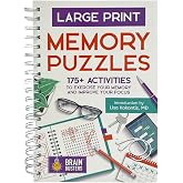Large Print Memory Puzzles: 175+ Puzzles and Activities for Adults to Exercise Memory and Improve Focus - Includes Spiral Bound / Lay Flat Design and ... Font for Easy Reading (Brain Busters)
