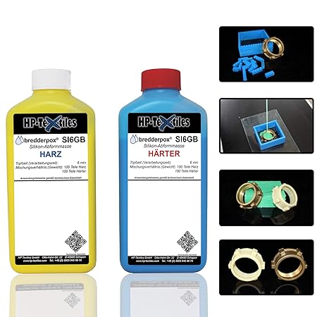 Abform-Silikon Kautschuk zum Gießen 1kg | Für einen detailgetreuen Abdruck im Formenbau, Modellbau, Bastelarbeiten | Hautfreu