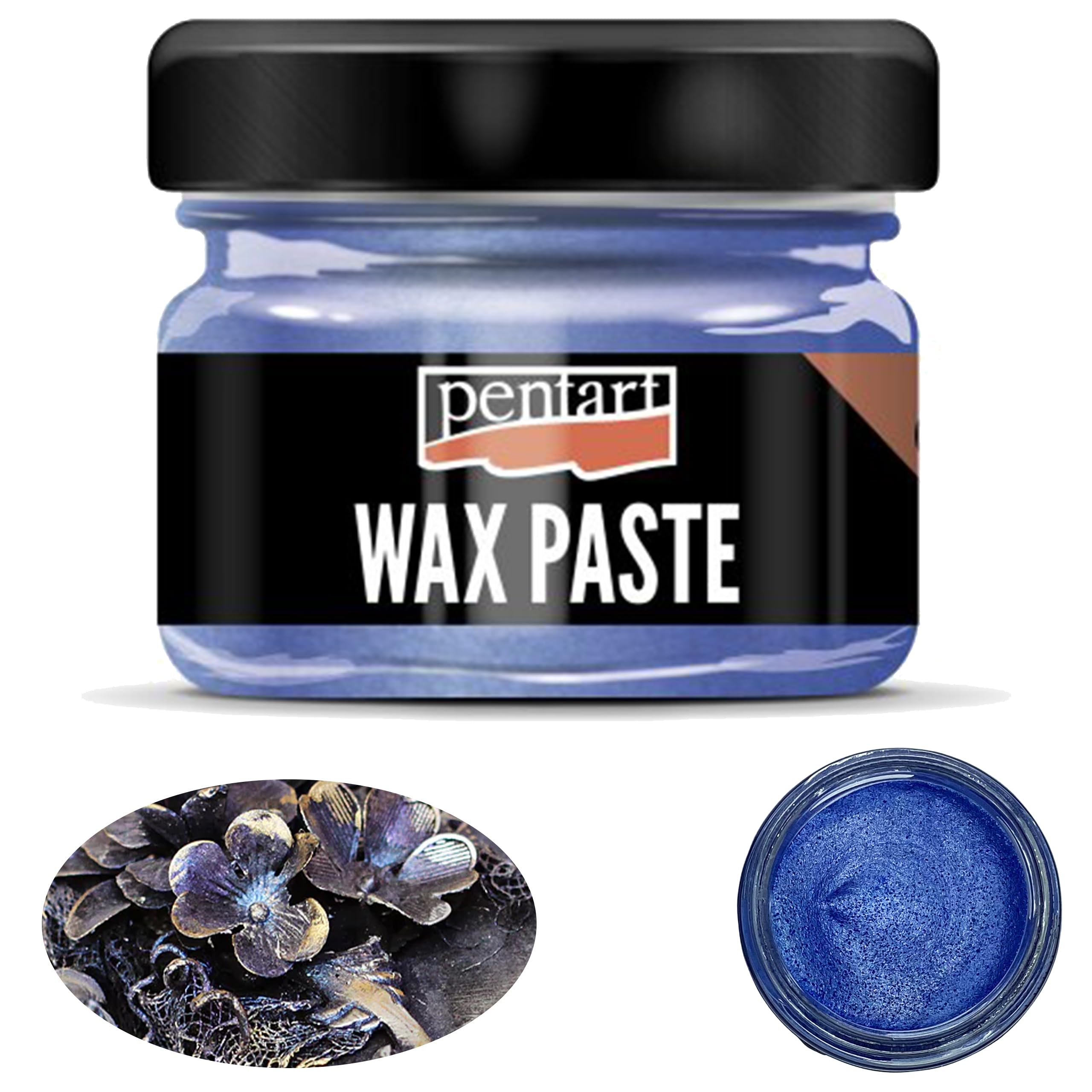 Pentart Wax Paste 20 ml Metallic Blue, one