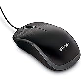 Verbatim USB Silent Corded Optical Mouse - Wired Noiseless Silent Click Computer Mouse for PC, Mac, Laptop, Chromebook - Blac