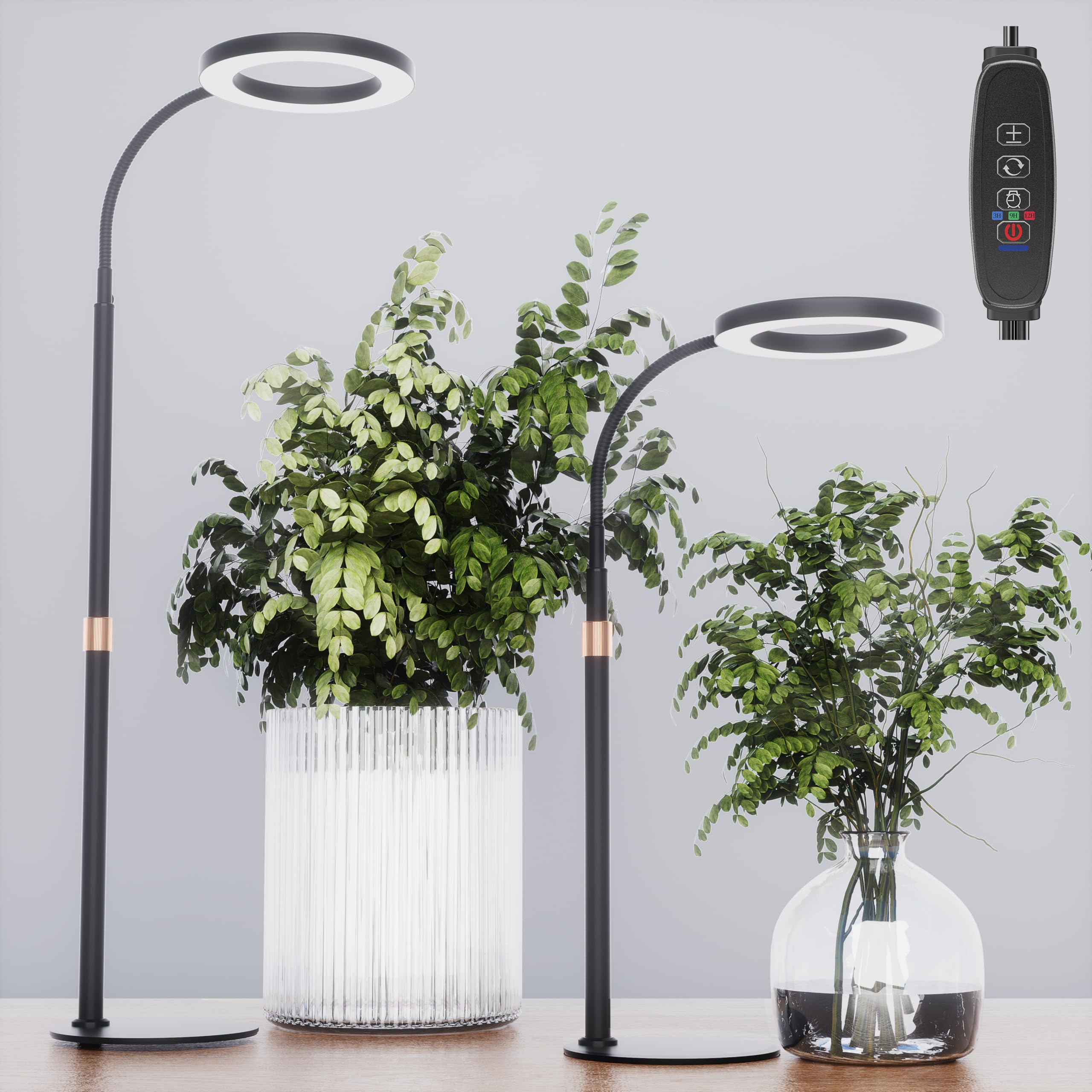 Photo 1 of ***(PARTIAL SET/ ONLY 1 )***bseah Grow Light, Plant Light for Indoor Plants 2 Pack, Full Spectrum Desk Grow Lamp with Pedestal, Automatic Timer for 3H/9H/12H, 10 Dimmable Levels, Height Adjustable