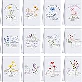 FuWeave 12 Pcs Religious Christian Kitchen Dish Towel Christian Gifts for Women Men Bible Verse Dishcloth Absorbent Scripture Tea Towel for Housewarming(Colorful,Flowers)