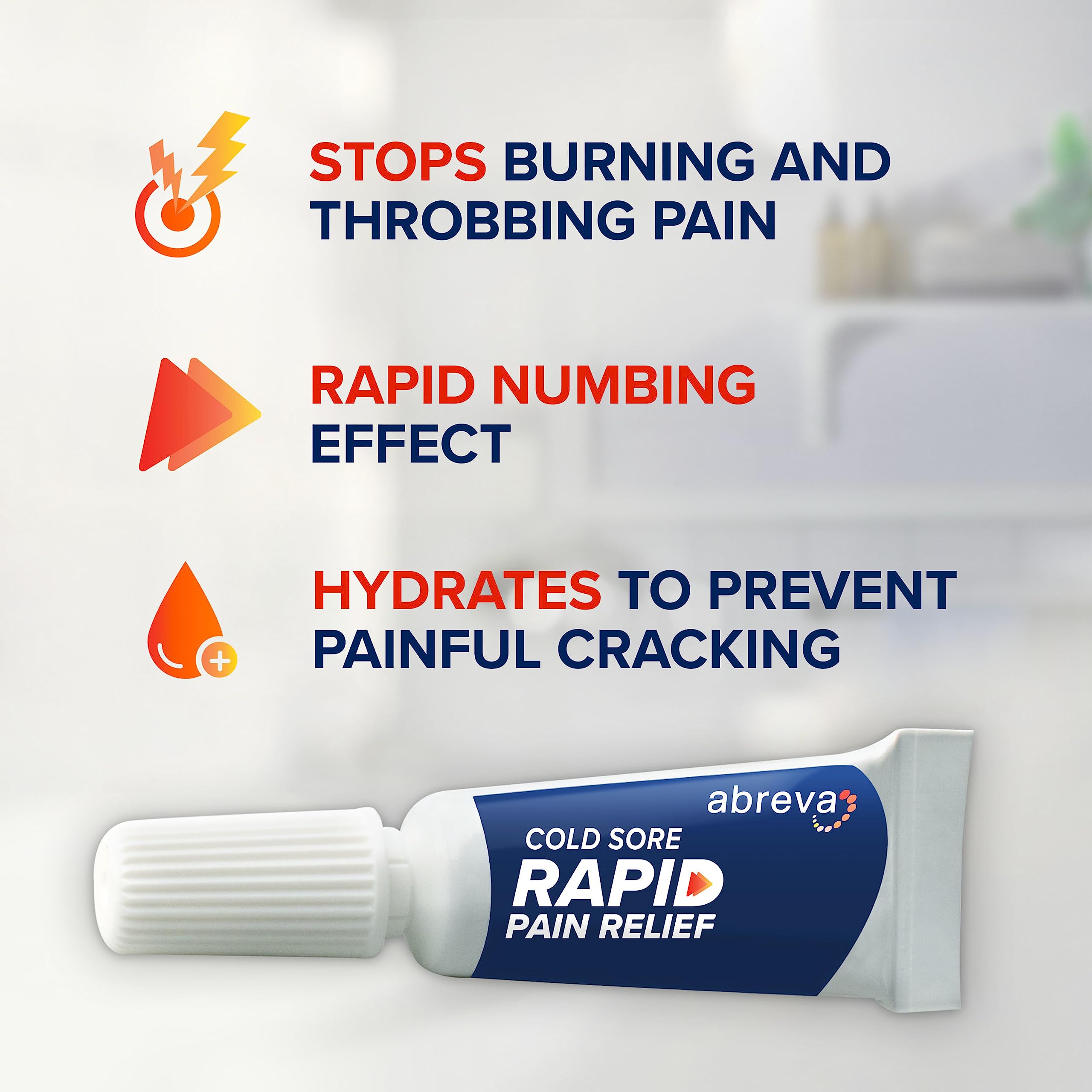 Orajel Cold Sore Treatment Bundle with Abreva Rapid Relief Cream, 0.105 oz and 1 Tube 3 Grams