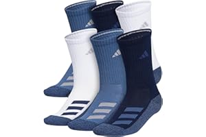 adidas boys Kids-boy's/Girl's Cushioned Angle Stripe Crew Socks (6-pair)