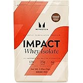 Myprotein Impact Whey Protein Isolate, 2.2 Lbs (31 Servings) Chocolate Milkshake, 25g Protein, 3.5g Glutamine & 6g BCAA Per Serving, Shake for Muscle Strength & Recovery