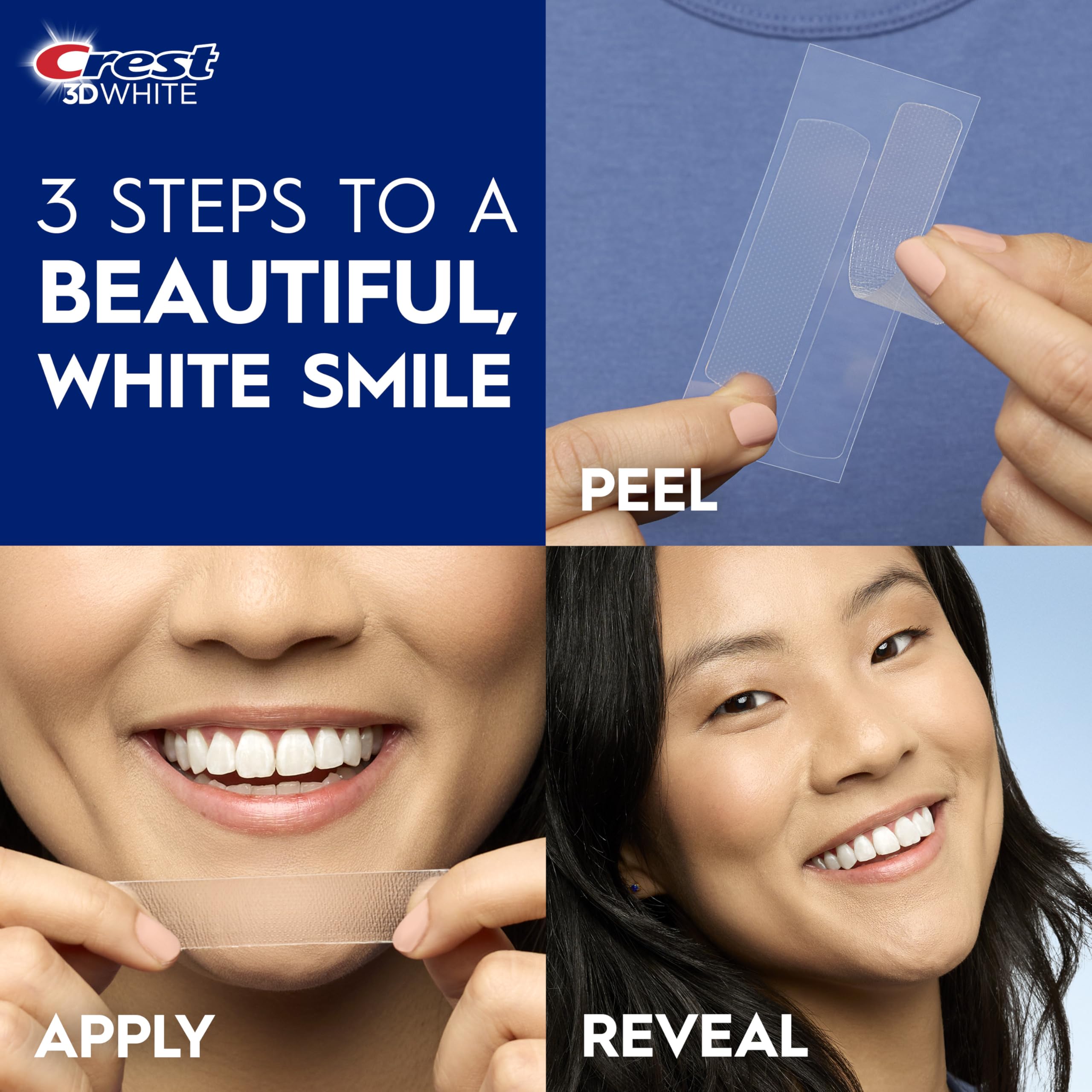 Crest 3D Whitestrips Vivid Plus, Teeth Whitening Strip Kit, 10 Treatments + 2 Bonus Treatments (Each with 1 Upper/1 Lower Strip), 24 Strips, 8 Levels Whiter, Teeth Whitening Kit