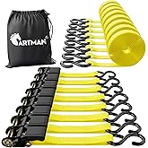 Cartman Ratchet Tie Down, 8Pk 15Ft, 500Lbs Load Cap/ 1500Lbs Break Strength, Cargo Straps for Moving Appliances, Lawn Equipment, Motorcycle in a Truck, with Carry Bag