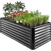 Best Choice Products 6x3x2ft Outdoor Metal Raised Garden Bed, Deep Root Box Planter for Vegetables, Flowers, Herbs, 269 Gallon Capacity, 100% Non Toxic Materials - Gray