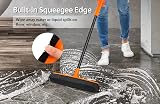 JEHONN Rubber Broom with Squeegee Pet Hair Remover 134 cm Telescopic view 3