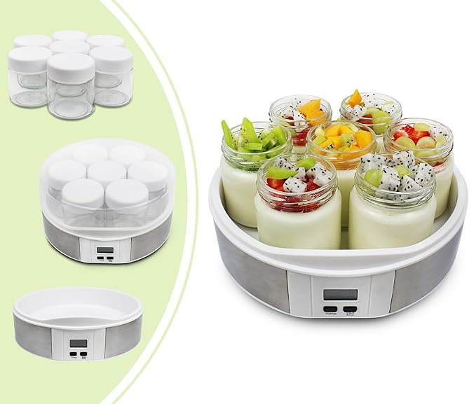Leogreen Yogurtiera, Macchina Per Yogurt Fatto In Casa, 7 vasetti