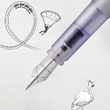 Parker Vector XL Fountain Pen Metallic Silver-Blue Lacquer Medium Nib view 4
